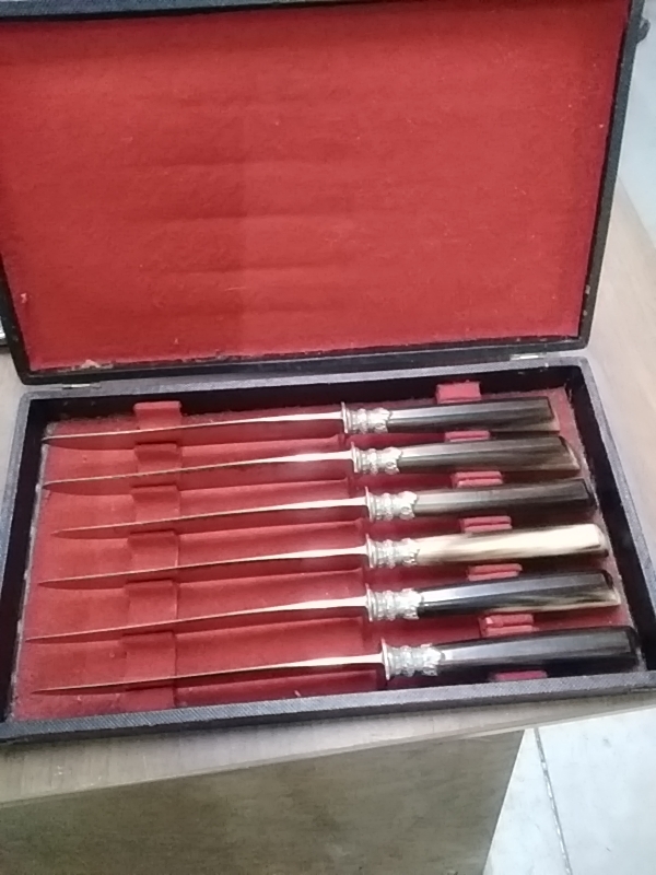 LOT DE 6 COUTEAUX MANCHE EN CORNE
