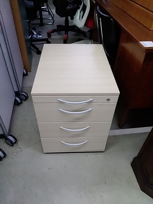 SERVANTE DE BUREAU 4 TIROIRS BEIGE