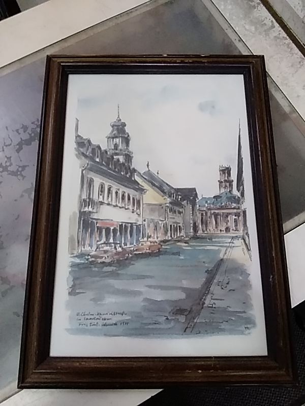 CADRE SIGNÉ SAARBRUCKEN 39 X 54CM