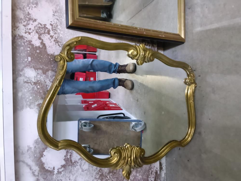 MIROIR ANCIEN DORÉ 82 X 63 CM
