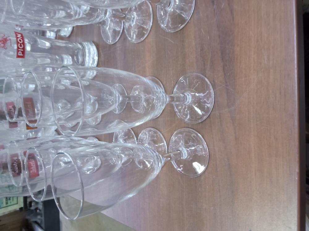LOT DE 6 FLUTES VERRE 