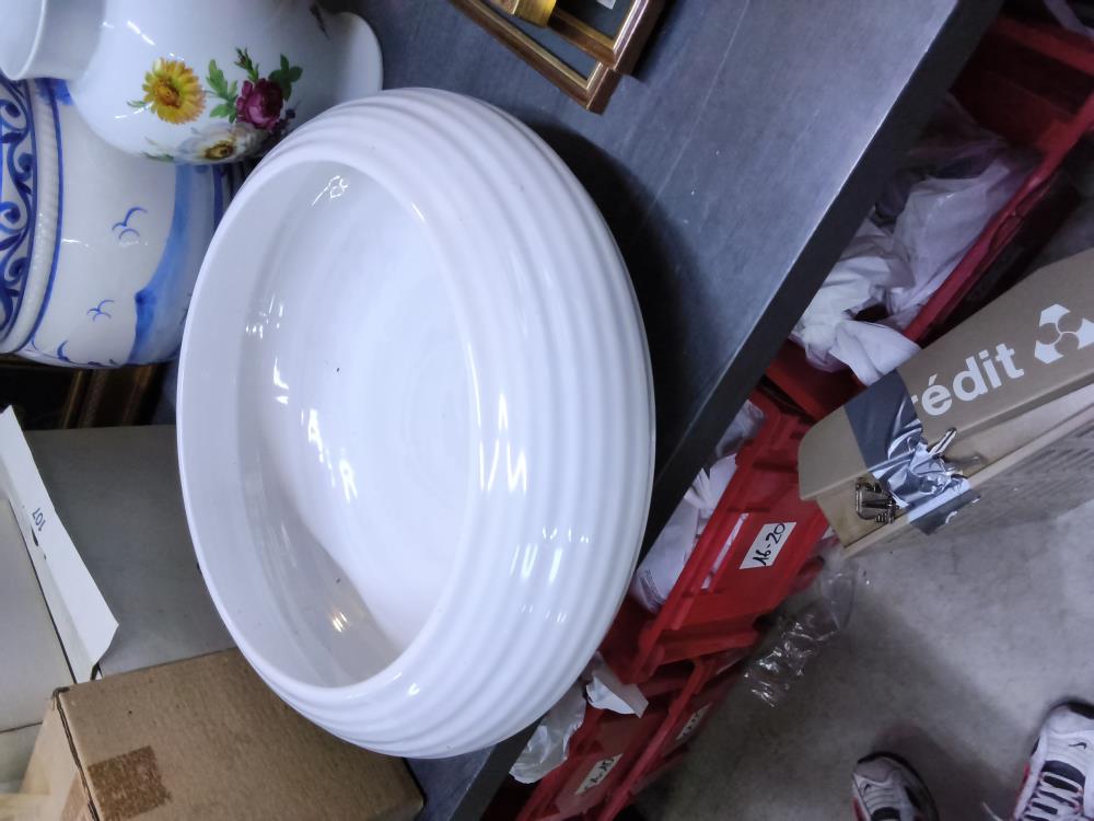 CACHE POT ROND BLANC