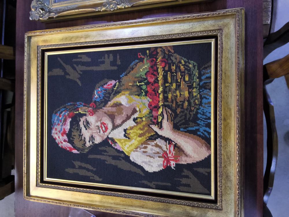 TABLEAU DORÉ CANEVAS LA GITANE 49 X 59CM