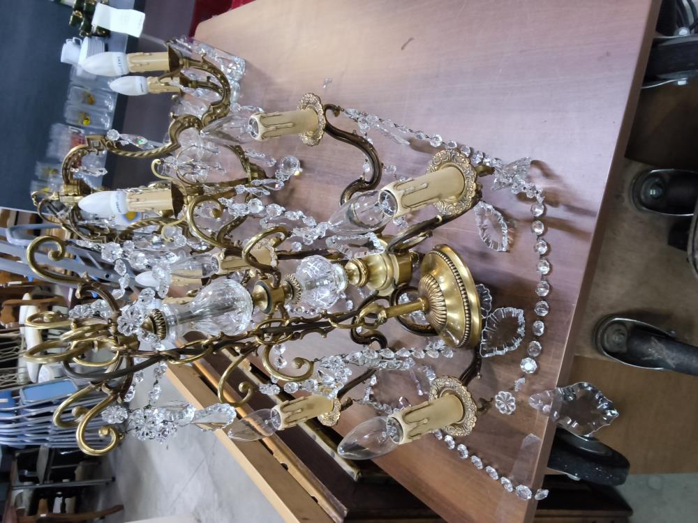 LUSTRE À PAMPILLES 5 FEUX 