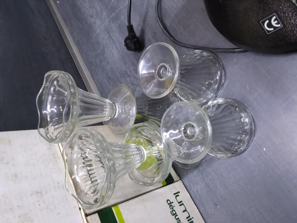 LOT DE 6 COUPES DESSERT VERRE