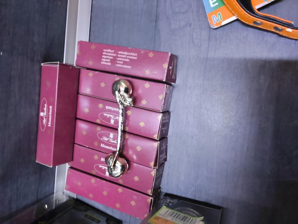 LOT DE 7 REPOSE COUTEAUX ARGENTÉS