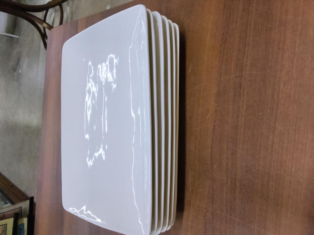 LOT DE 6 ASSIETTES RECTANGULAIRES 