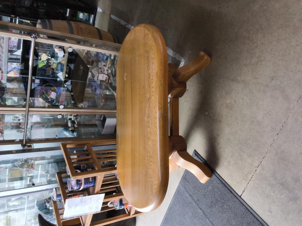 TABLE BASSE OVALE CHÊNE DANS L'ÉTAT 