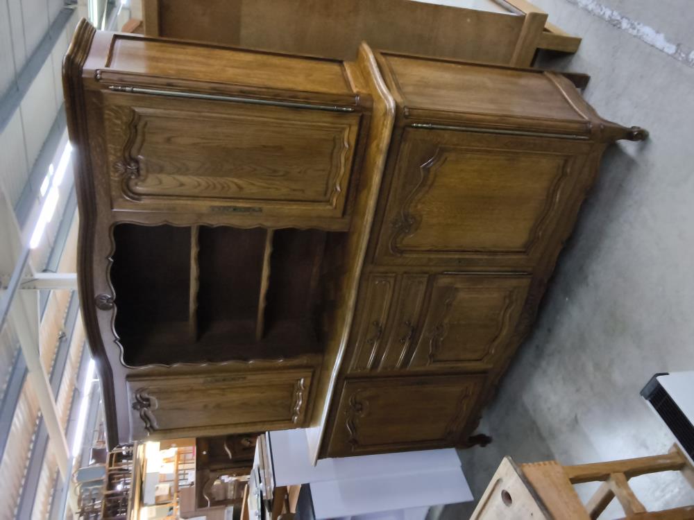 VAISSELIER 2 CORPS CHÊNE 5 PORTES 2 TIROIRS 