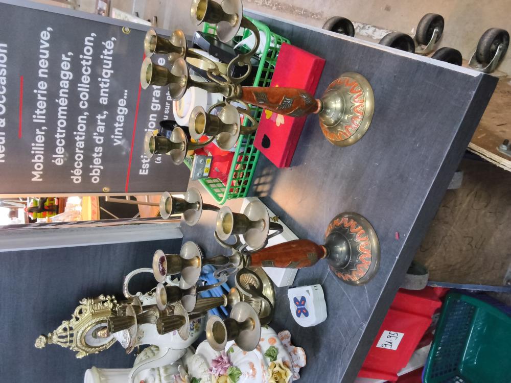 BOUGEOIR 5 FEUX CUIVRE