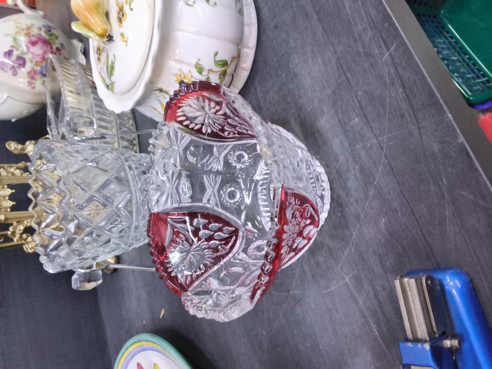 BONBONNIÈRE CRISTAL ROUGE 