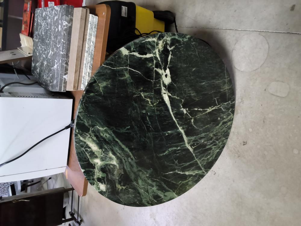 PLAQUE DE MARBRE DIAMÈTRE 85CM COULEUR VERT 