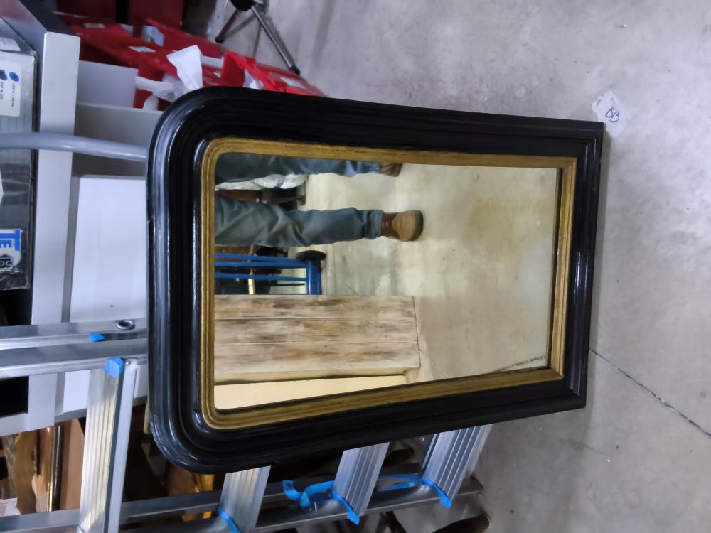 MIROIR NOIR DORÉ 