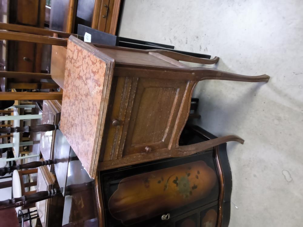 CHEVET 1 PORTE 1 TIROIR MARBRE