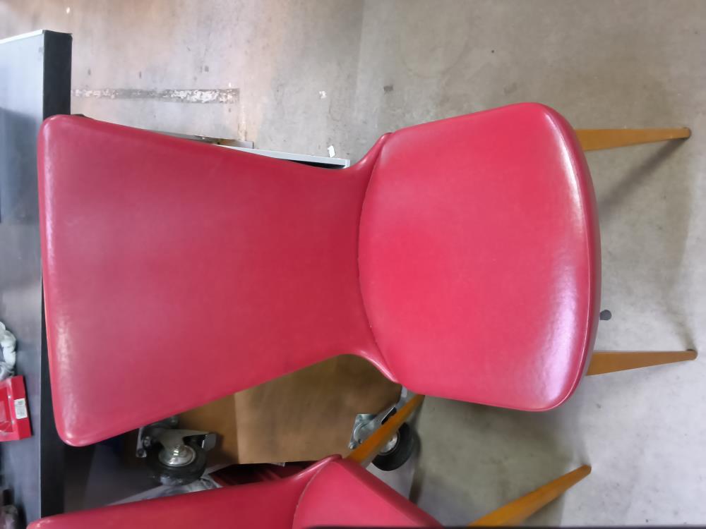 LOT DE 6 CHAISES ANCIENNES VINTAGE PIEDS DE COMPAS