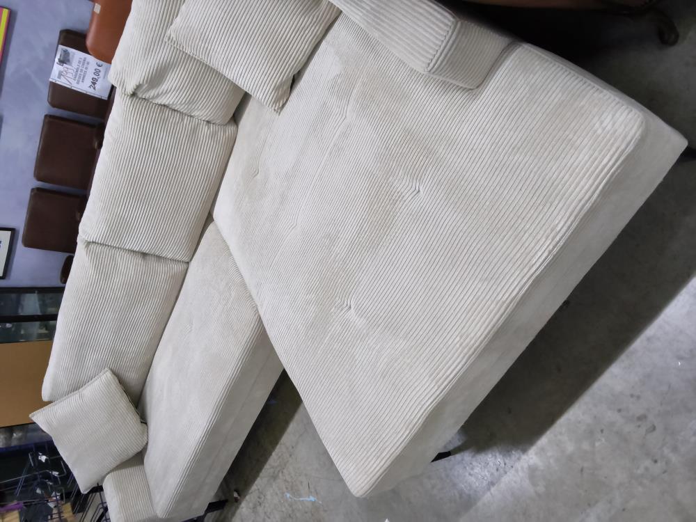 SALON D’ANGLE EN VELOURS CÔTELÉ  280 X 180 CM