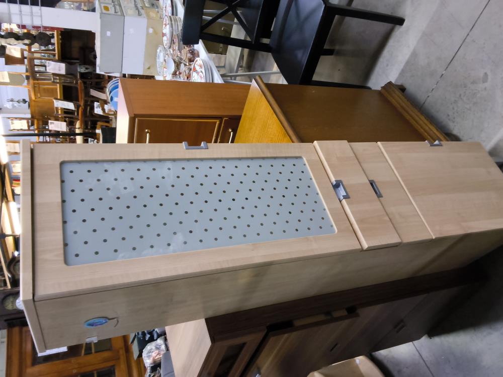 COLONNE 1 PORTE VITRÉE 1 PORTE 2 TIROIRS HT 157CM