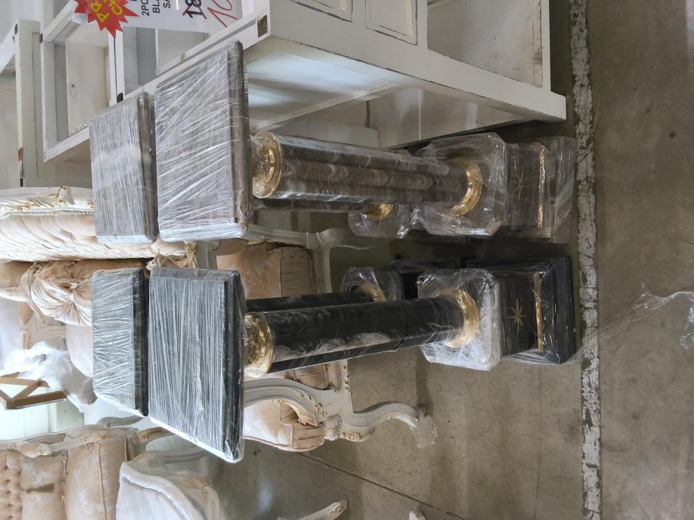 PAIRE DE COLONNE MARBRE HAUTEUR 99 CM