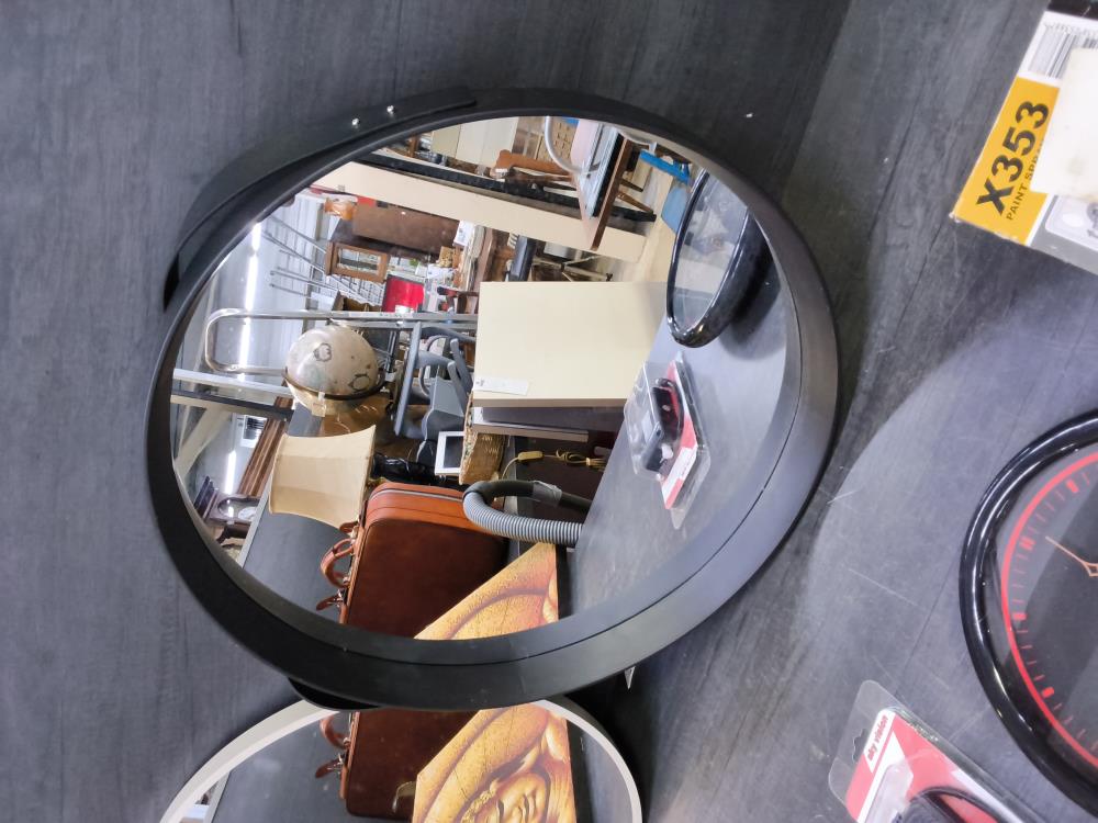 MIROIR ROND NOIR 