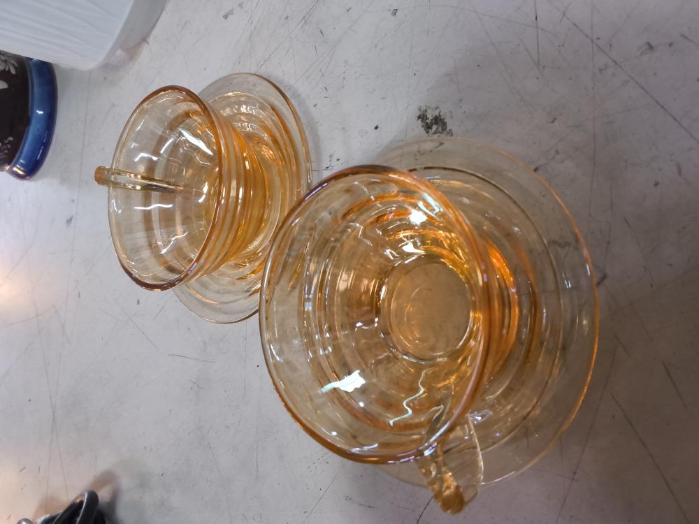 LOT DE 2 TASSES STYLE ART DECO GONDOLO ANNÉE 50