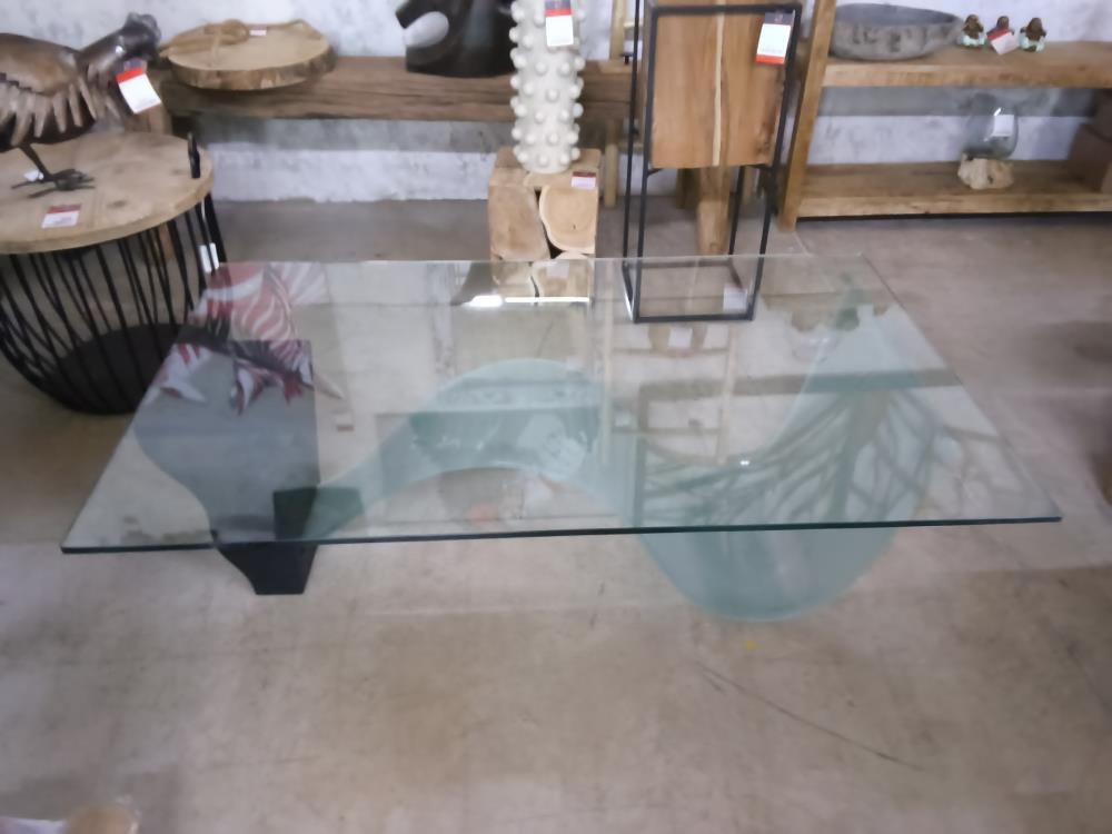 TABLE BASSE FAÇON PHILIPPE STARK NON SIGNÉE 140 X 80CM