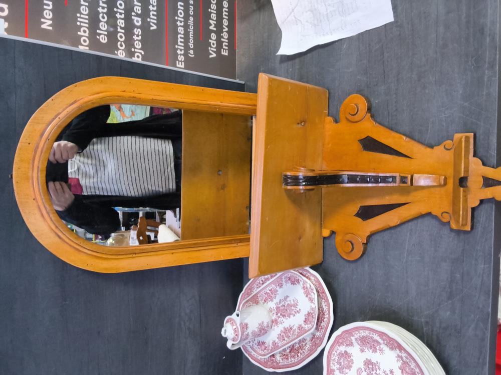 CONSOLE ANCIENNE BOIS MIROIR 