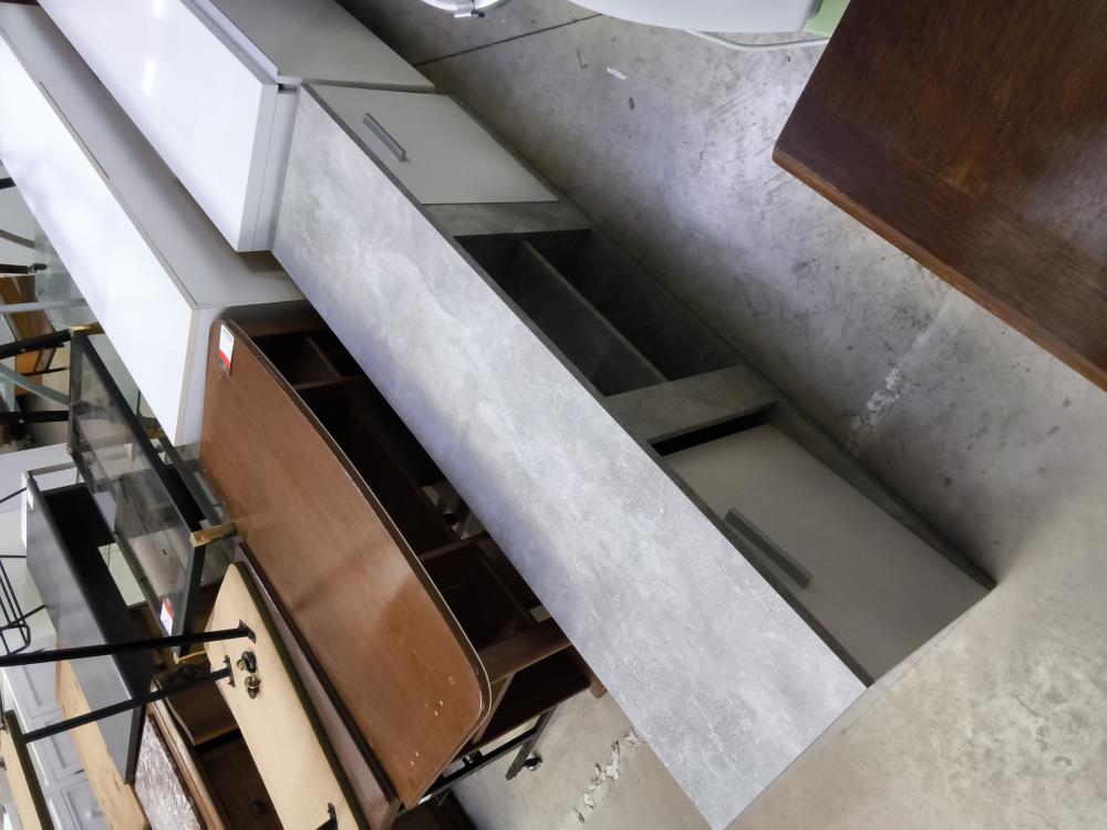 MEUBLE TÉLÉ MODERNE BLANC GRIS