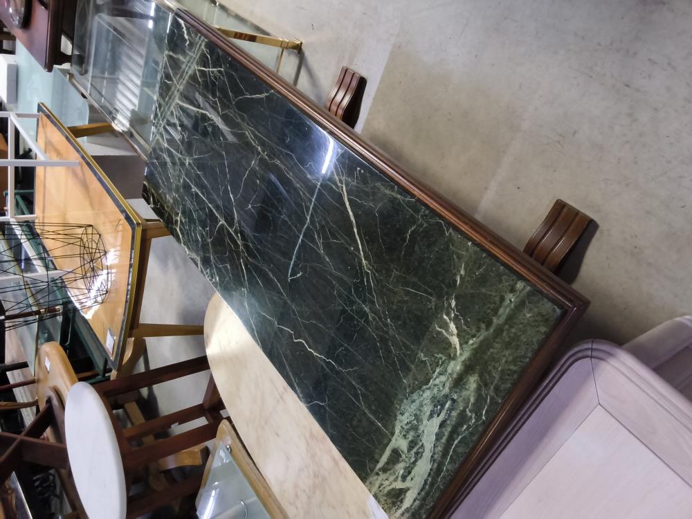 TABLE BASSE MARBRE VERT 64 X 140 CM