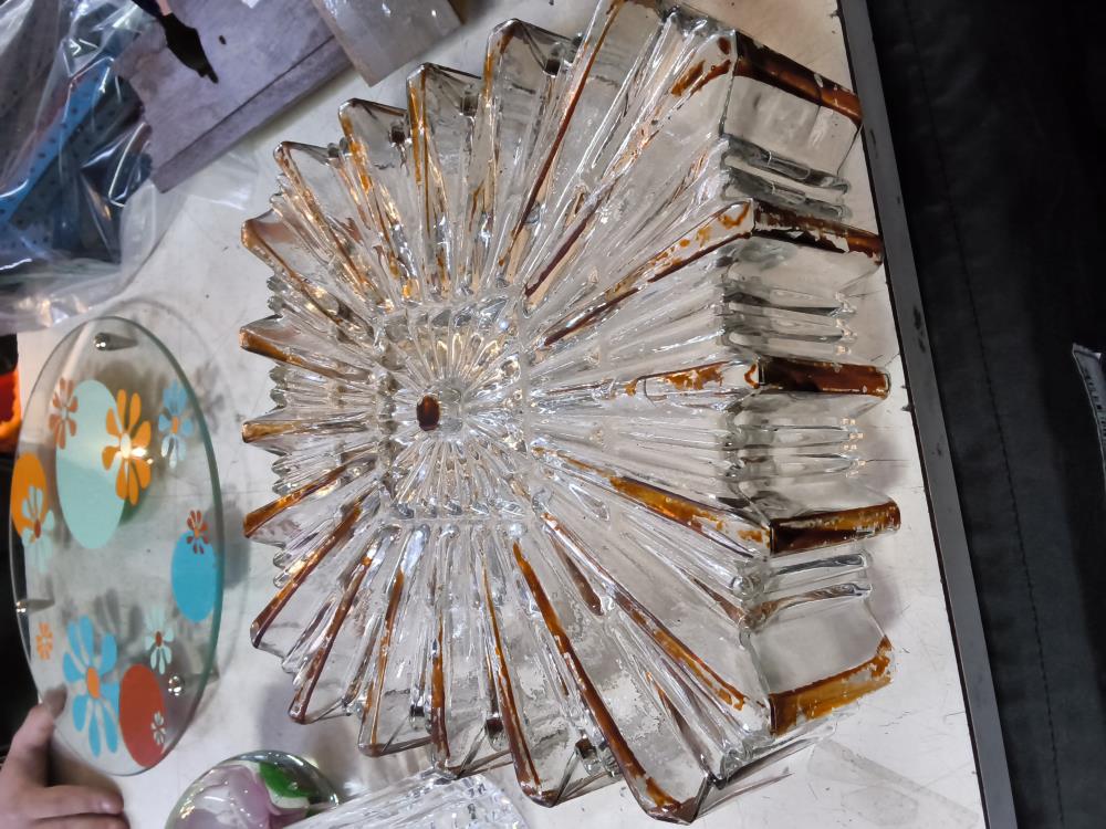 VERRE PLAFONNIER VINTAGE 