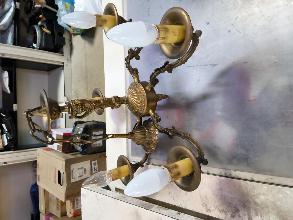 LUSTRE 5 FEUX LAITON