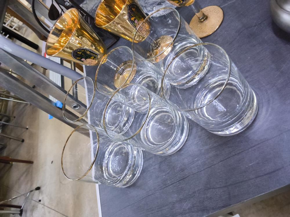 LOT DE 6 VERRES A EAU