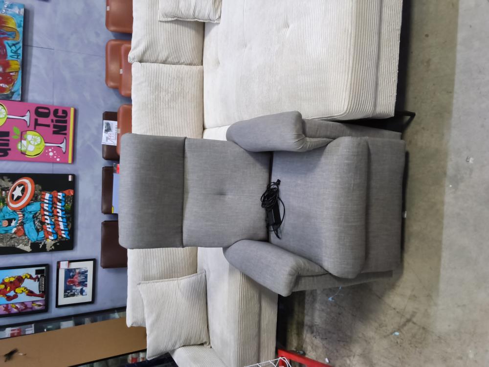 FAUTEUIL ÉLECTRIQUE TISSU GRIS