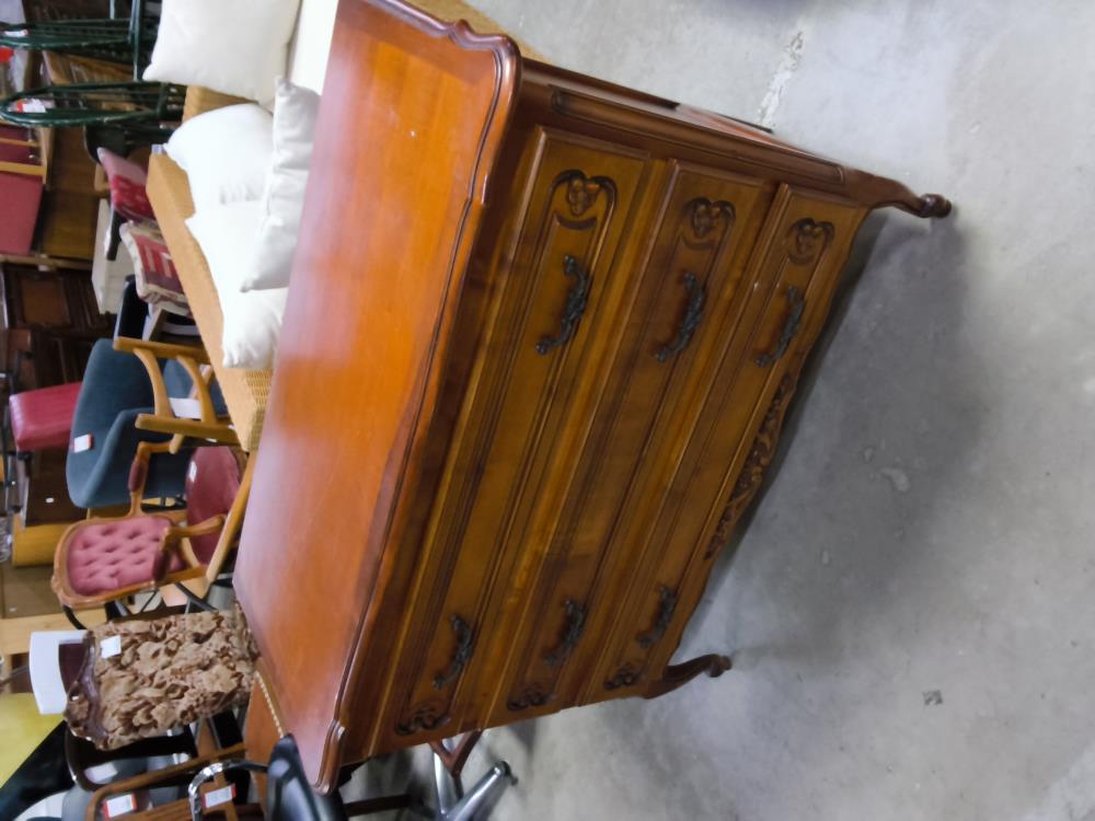 COMMODE 3 TIROIRS MERISIER 