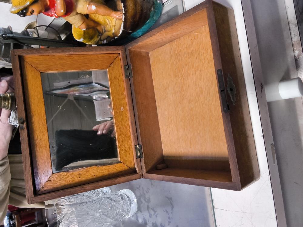 BOITE BOIS AVEC MIROIR 
