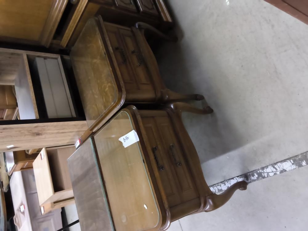 CHEVET CHIPPENDALE 2 TIROIRS 