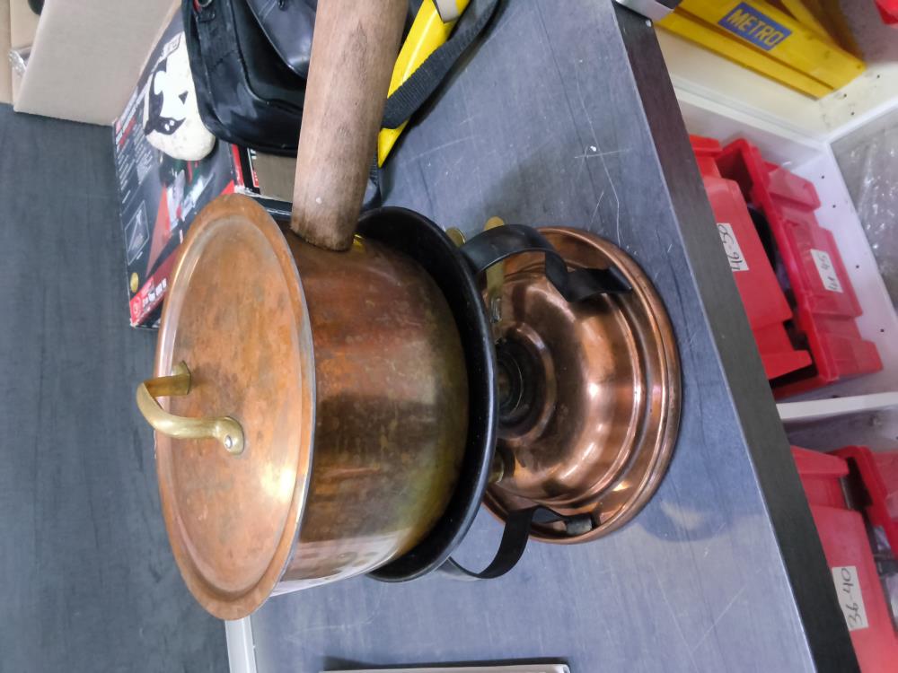 CAQUELON FONDUE CUIVRE 