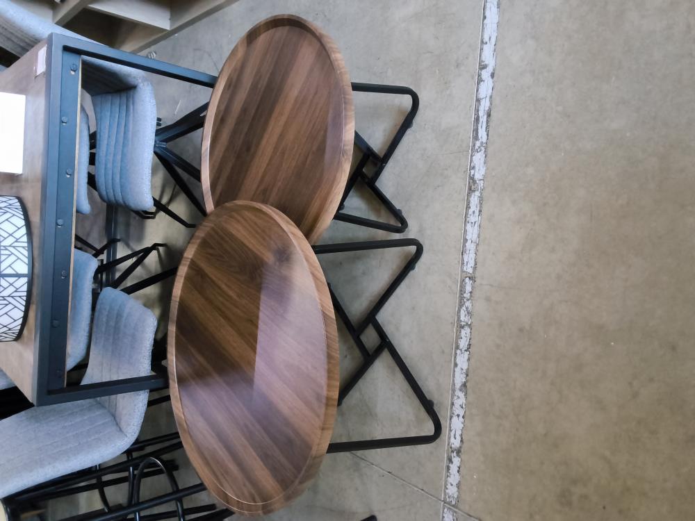 ENSEMBLE DE 2 TABLES BASSES RONDE  GIGOGNES