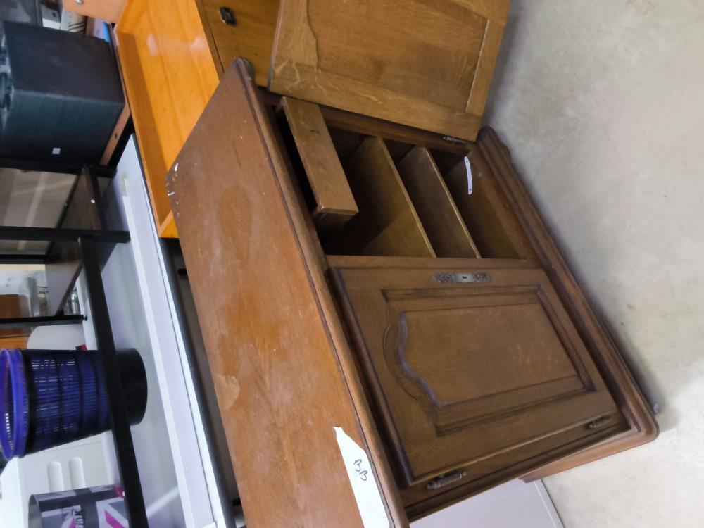 MEUBLE BUREAU CHÊNE 2 PORTES ET 1 TIROIR INTÉRIEUR 