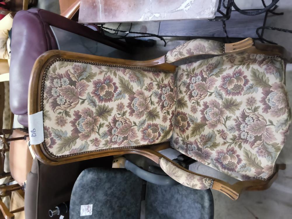 FAUTEUIL VOLTAIRE FLEURI