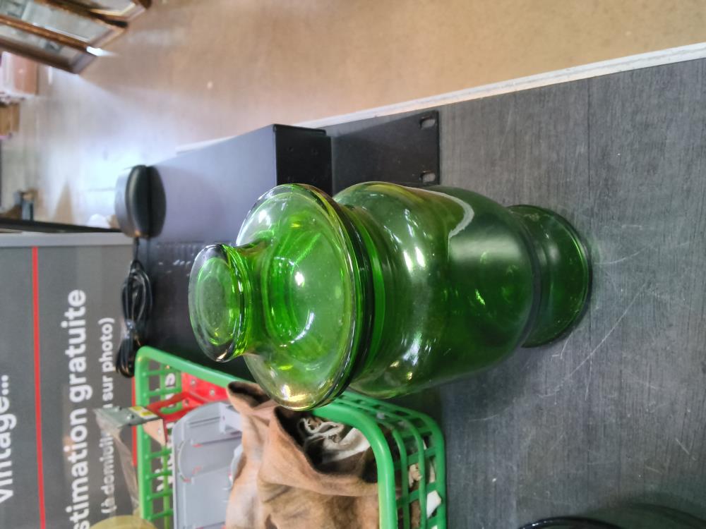 POT DN VERRE COULEUR VERT 