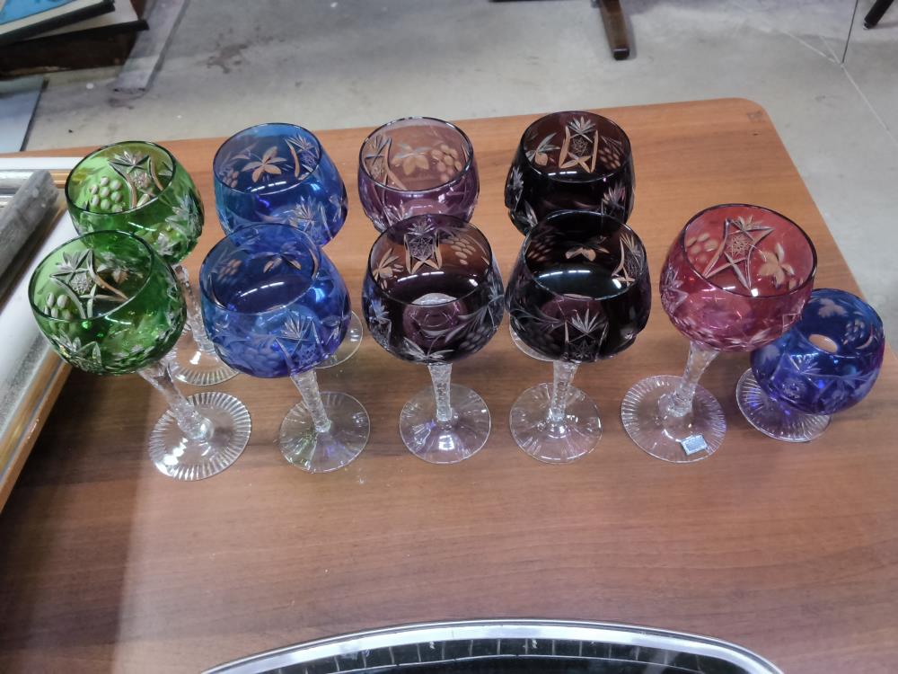 VERRE CRISTAL COULEUR 