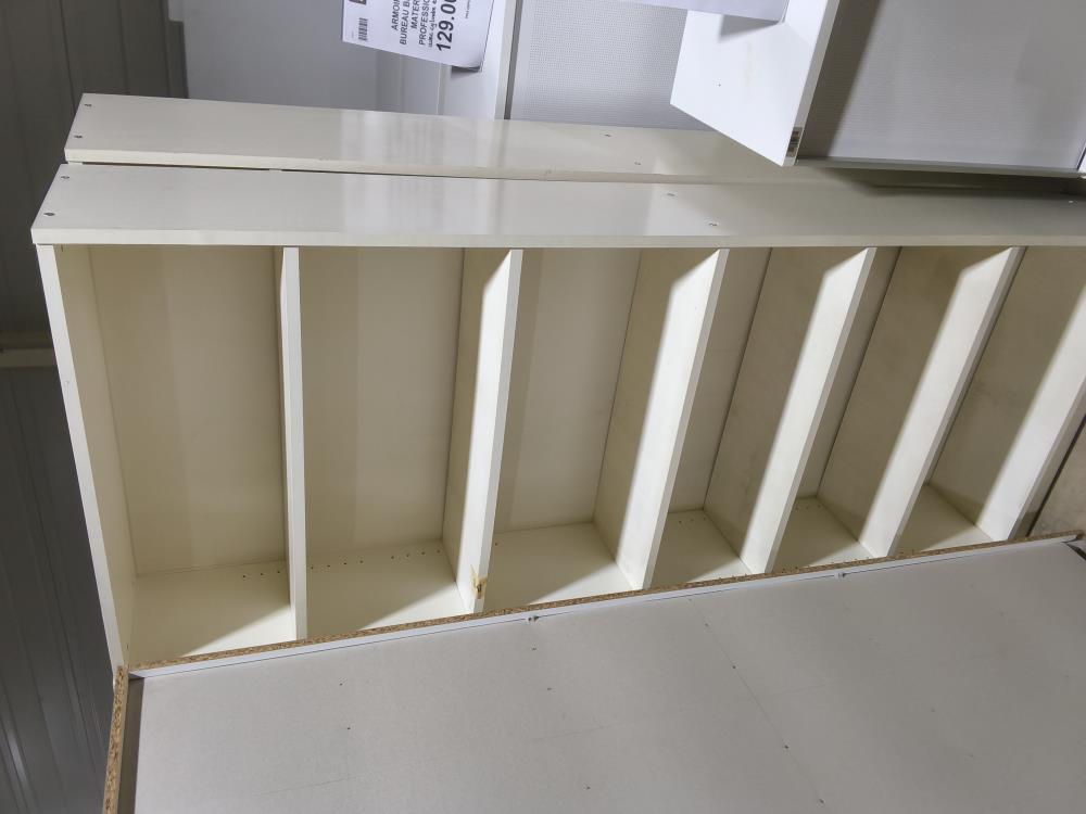 BIBLIOTHÈQUE 6 ÉTAGÈRES BEIGE