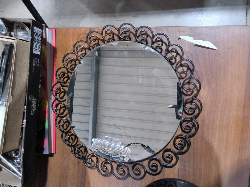 MIROIR ROND FER FORGÉ 