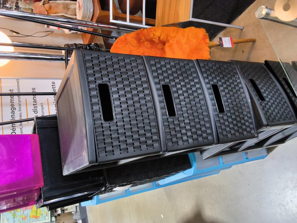 BOX DE 3 TIROIRS DE RANGEMENT PVC