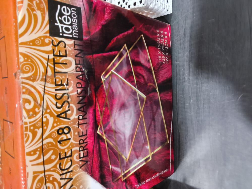 SERVICE ASSIETTES VERRE
