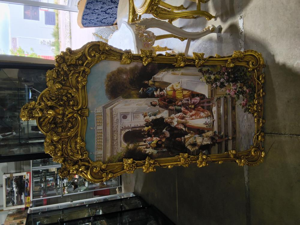 TABLEAU BAROQUE DORÉ 80 X 154CM