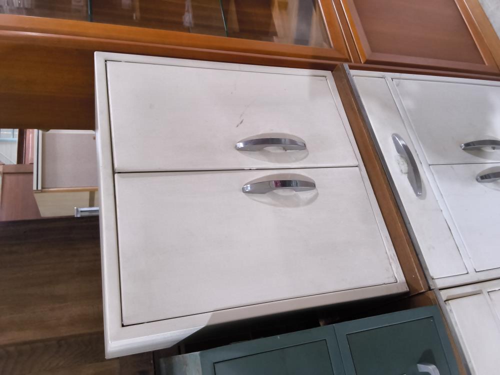 MEUBLE MÉTAL 2 PORTES BLANC 
