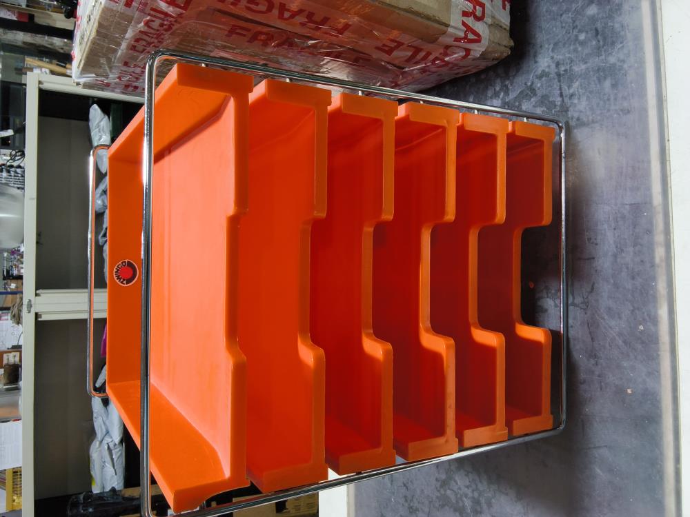  CASIER DE RANGEMENT ORANGE 6 TIROIRS 