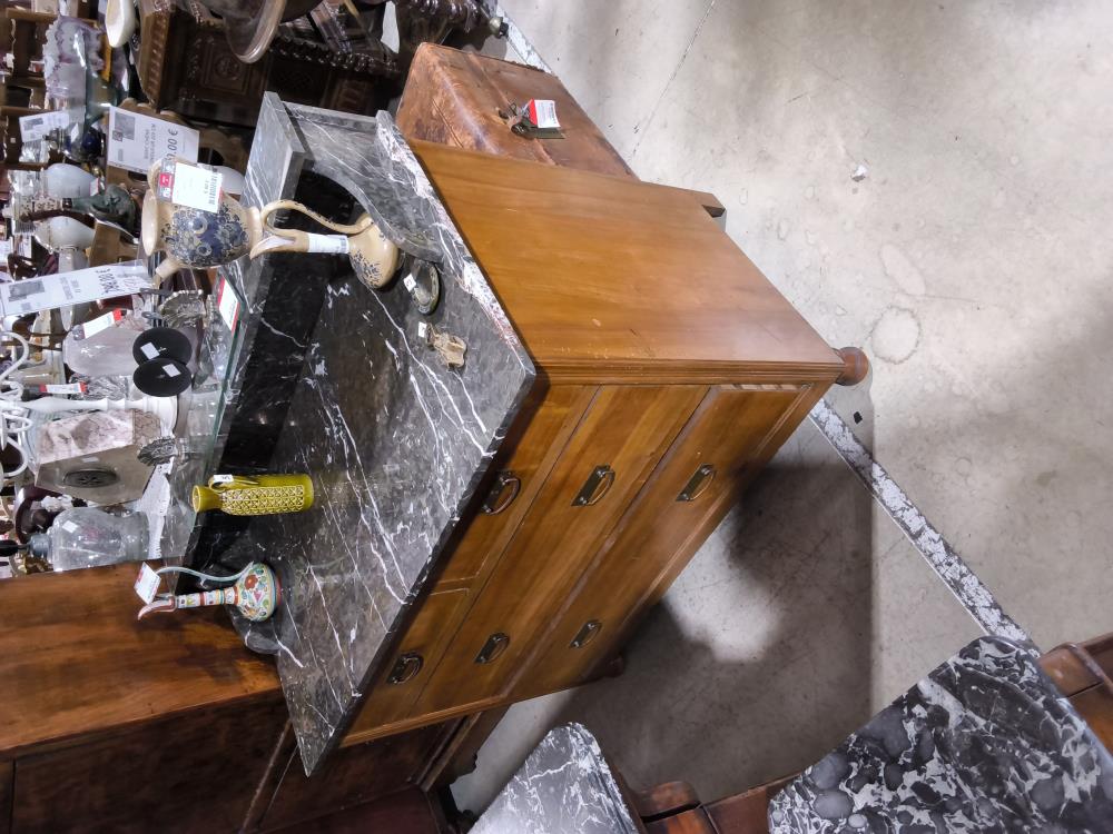 COMMODE 4 TIROIRS ANCIENNE MARBRE 