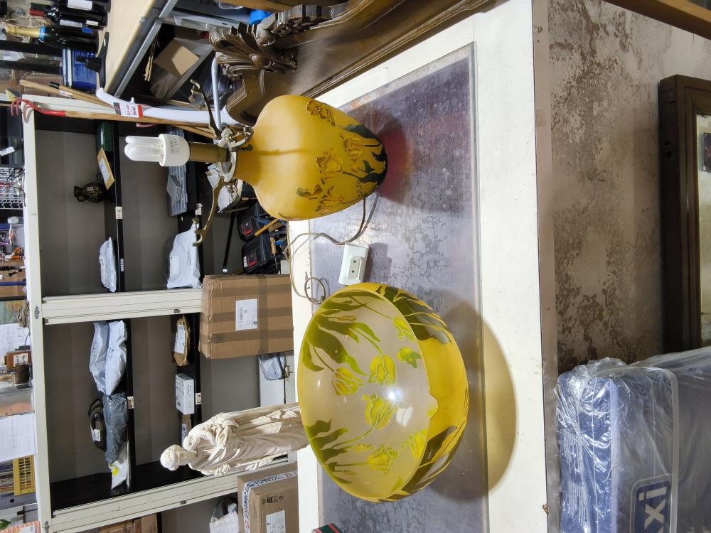 LAMPE À POSER PÂTE DE VERRE LA ROCHERE DANS L'ÉTAT 